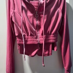 Women's Pink Velour Jacket